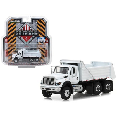 2018 International WorkStar Construction Dump Truck White S.D. Trucks Series 4 1/64 Diecast Model by Greenlight