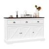 NicBex 39.37"/ 40.04"/39.76"/33.07" Modern Sideboard,Kitchen Storage Cabinets with Doors and Drawers for Kitchen and Dining Room,White Walnut - 2 of 4
