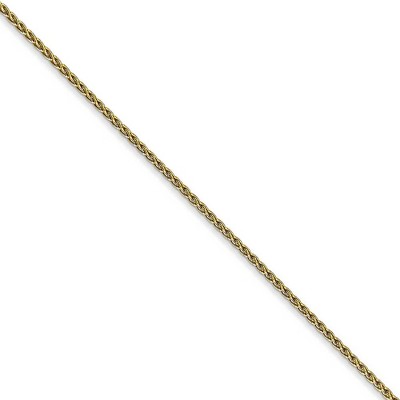 Black Bow Jewelry 1.2mm 10k Yellow Gold Parisian Wheat Chain Necklace