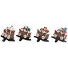Northlight Set of 4 Gingerbread Train Christmas Stocking Holders 4.75" - 3 of 4