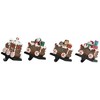 Northlight Set of 4 Gingerbread Train Christmas Stocking Holders 4.75" - image 3 of 4