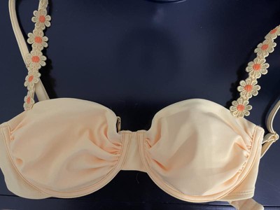 Women's Embroidered Daisy Strap Underwire Bikini Top - Wild Fable