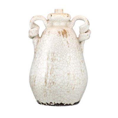 Sofia Rustic Farmhouse 22" Ivory Ceramic Table Lamp with Beige Shade