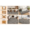 Vintage Machine Washable Area Rug for Living Room Non Slip Distressed Floral Printed Carpet - 3 of 4