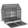 Bencmate Pet Crates and Houses Heavy Duty Dog Crate, Durable Versatile and Portable, with 4 Lockable Wheels, Black, 47.2"*28.9"*48.2" - 4 of 4
