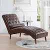 GDFStudio Wina 60.24'' Mid-Century Modern Faux Leather Upholstered Tufted Chaise Lounge - 2 of 4