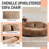 MOONMISS Giant Bean Bag Chair Couch, 57''W Oversized Bean Bag Sofa with Foam Filler, Lazy Loveseat Chair with 2 Pillows for Living Room - 2 of 4