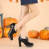 Allegra K Women's Platform Lace Up Chunky Heels Ankle Boots - 2 of 4