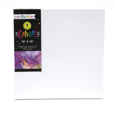 8ct 10"x10" Canvas Panel Set Black Package - FLOMO