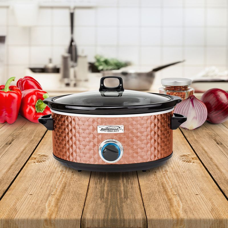 Brentwood Select 7 Quart Slow Cooker in Copper, 3 of 5
