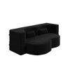 78" Plush Corduroy Floor Sofa Bed with Foam Support, Convertible, No Assembly - 4 of 4