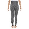 MUK LUKS Women's 4" High Waisted Fleece Lined Leggings - 2 of 4