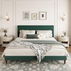 Twin Size Upholstered Platform Bed Frame, Modern Fabric Headboard, Sturdy Metal Frame and Wooden Slats for Double Support, No Box Spring Needed - 4 of 4