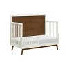Babyletto Palma Mid-Century 4-in-1 Convertible Crib with Toddler Bed Conversion Kit - White/Natural - image 4 of 4