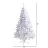 6ft. White Artificial Christmas Tree with 680 Branches – Sleek Modern Seasonal Holiday X-Mas Glow - 2 of 4