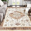 Vintage Retro Washable Area Rug - Non-Slip Low Pile Indoor Carpet for Living Room, Bedroom, Dining Room & Home Office - 2 of 4