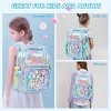 Transparent backpack with heart-shaped pattern and cute charm,suitable for both boys and girls,perfect for sports activities and concerts - 2 of 4