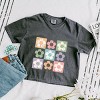 Simply Sage Market Checkered Flowers Boxy Crop Top - 3 of 4