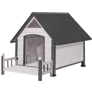Aivituvin Outdoor Dog House with Porch| Strong Iron Frame-AIR80/81/87 - 1 of 4