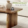 Lirago 47.24" Modern Wood Look Rectangular Side Table Lightweight Sturdy Design for Living Room Bedroom or Office Brown - 4 of 4