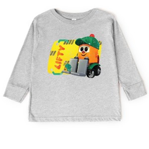 Leo the Truck Lifty Name Distressed - Toddler Long Sleeve Graphic Tee - 1 of 4