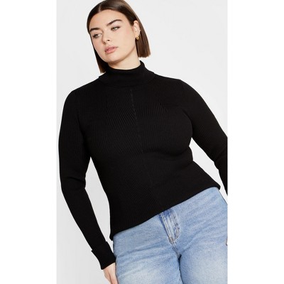 Women's Plus Size Kiki Sweater - black | CITY CHIC