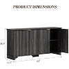 coucheta Fluted Sideboard Buffet Cabinet with Storage, Modern Wood Accent Cabinet with Shelves, Console Table for Kitchen, Dining, Entryway, Hallway - 2 of 4