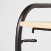 Folding 3 Shelf Black Metal with Natural Wood Shelves - Brightroom™ - 3 of 3