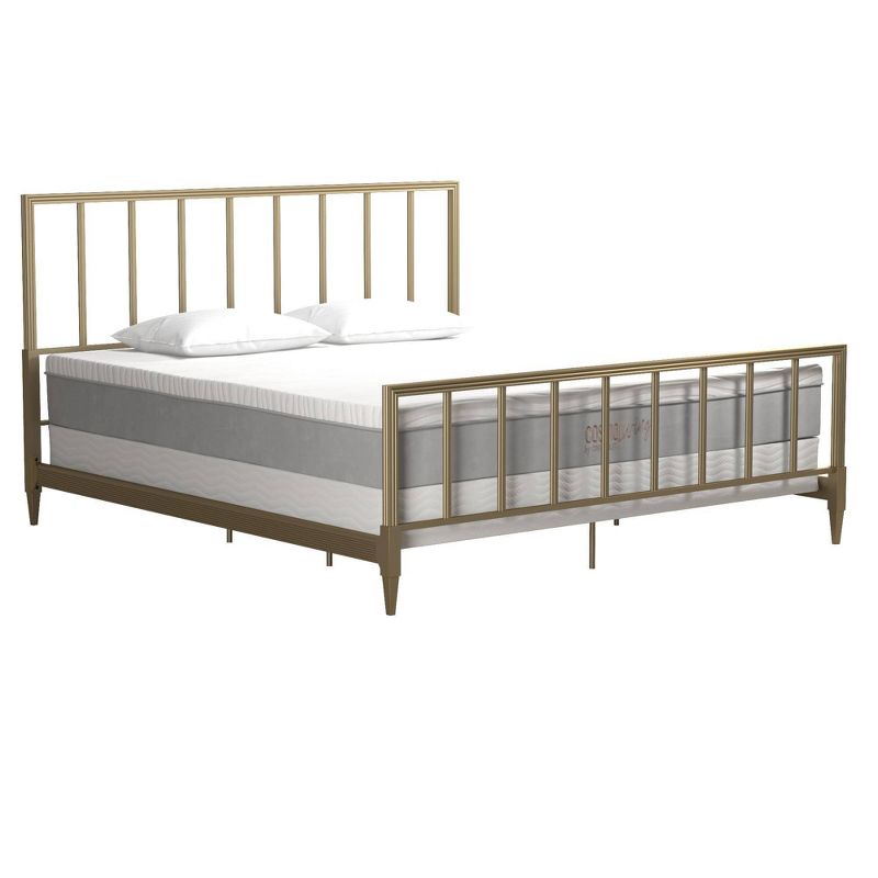 King Blair Brass Metal Bed - CosmoLiving by Cosmopolitan, 1 of 13