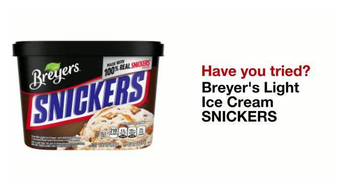 Breyers Snickers Ice Cream Dessert - 48oz, 2 of 9, play video