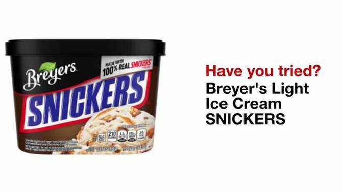Breyers Snickers Ice Cream Dessert - 48oz, 2 of 9, play video