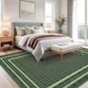 Geometric Living Room Rugs, Washable Bordered Print Soft Bedroom Carpet - 4 of 4