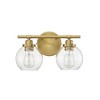 Savoy House Carson 2 - Light Vanity in  Warm Brass - 3 of 4