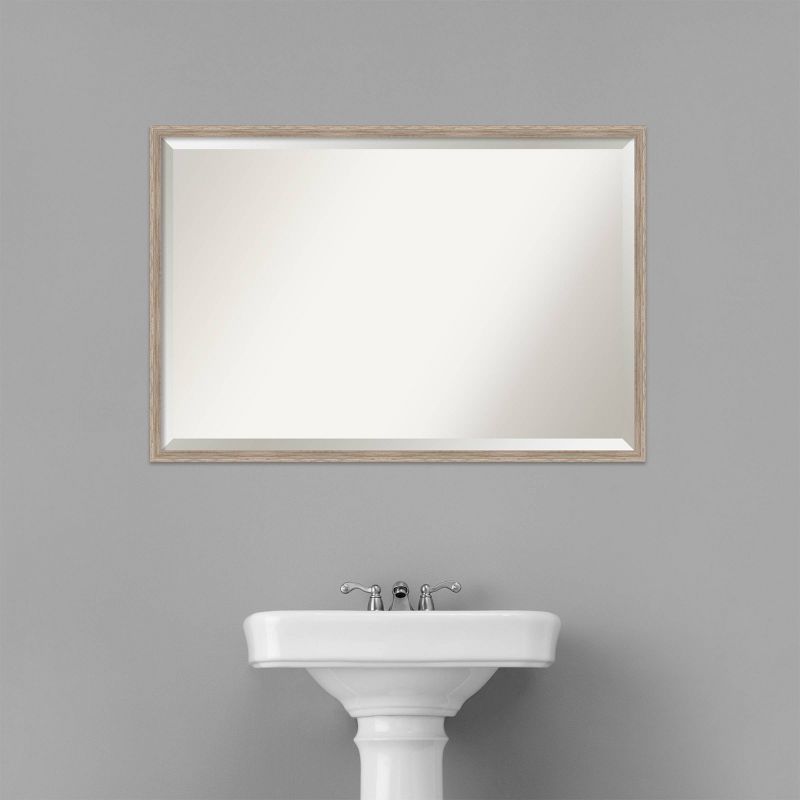 Hardwood Wedge Framed Bathroom Vanity Wall Mirror - Amanti Art, 5 of 9