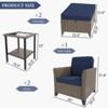YARDSIGHT 5-Piece Outdoor Lounge Set with 2 Armchairs, 2 Ottomans, and Side Table - 3 of 4