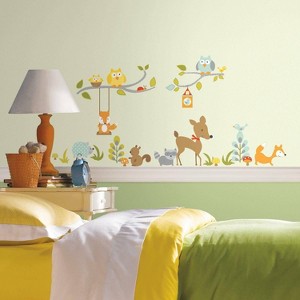 Woodland Fox and Friends Peel Stick Wall Decal - RoomMates: Vinyl Tree for Kids', Self-Adhesive Decor - 1 of 4