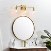 Elegant Lighting Gianni 3 light Brass and Clear Bath Sconce - image 2 of 4