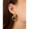 14K Gold Plated Chunky Dangle Door Knocker Earrings for Women | Trendy Geometric Drop Statement Earrings | Jewelry Gifts - 2 of 4