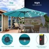 Sonkuki 9 ft Outdoor LED Round Solar Lighted Patio Market Umbrella W/Tilt, UV-Resistant Fabic for Backyard, Garden - 4 of 4