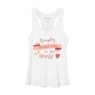 Women's Design By Humans Mother's Day Simply the Best Mom Banner By BoogieCreates Racerback Tank Top