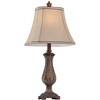 Regency Hill Traditional Table Lamp 25" High Old Oak Antique Petite Vase Beige Rectangular Shade for Living Room Family Bedroom Bedside - 3 of 4