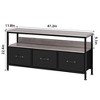 TV Stand Dresser for Bedroom with 3 Fabric Drawer Entertainment Center for 55 Inch Television - 2 of 4