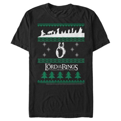 Men's Lord of the Rings Fellowship of the Ring Christmas Sweater T-Shirt