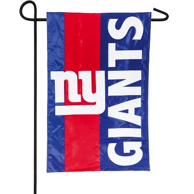 Team Sports America New York Giants Outdoor Safe Double-Sided Embroidered Logo Applique Garden Flag, 12.5 x 18 inches