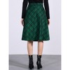 INSPIRE CHIC Women's Tartan Plaid High Waist Belted Vintage A-Line Midi Skirt - 4 of 4