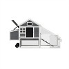 LAOTIES Wooden Outdoor Chicken Coop And Rabbit Hutch with Run,Removable Tray,Ramp,Wheels,Weatherproof Small Animal Cage for Backyard And Indoors - 4 of 4