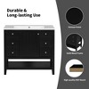 MAYEERTY 36" Bathroom Vanity without Sink Cabinet Base 1 Cabinet 3 Drawers Black - 4 of 4