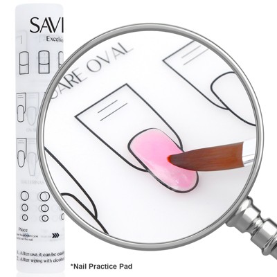 Saviland Pro Acrylic Trainer System - 10"x8" Anti-Deform Silicone Training Mat for Nail Tech Certification & Sculpting Practice. (Size: 1 Count)