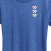 Women's - Instant Message - Gigham Hearts Short Sleeve Graphic T-Shirt - 2 of 4