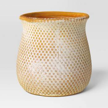 Antique Finish Ceramic Indoor Outdoor Novelty Planter 1 Planter Pot Cream - Threshold™